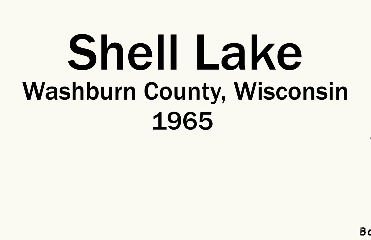1965 Map of Shell Lake Washburn County Wisconsin