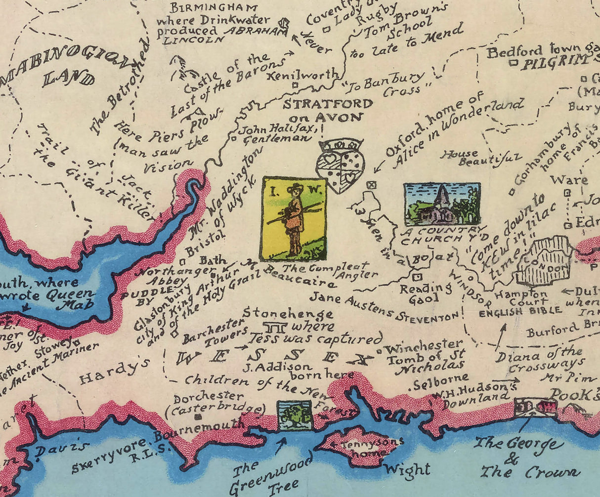 1927 Map of the British Isles United Kingdom