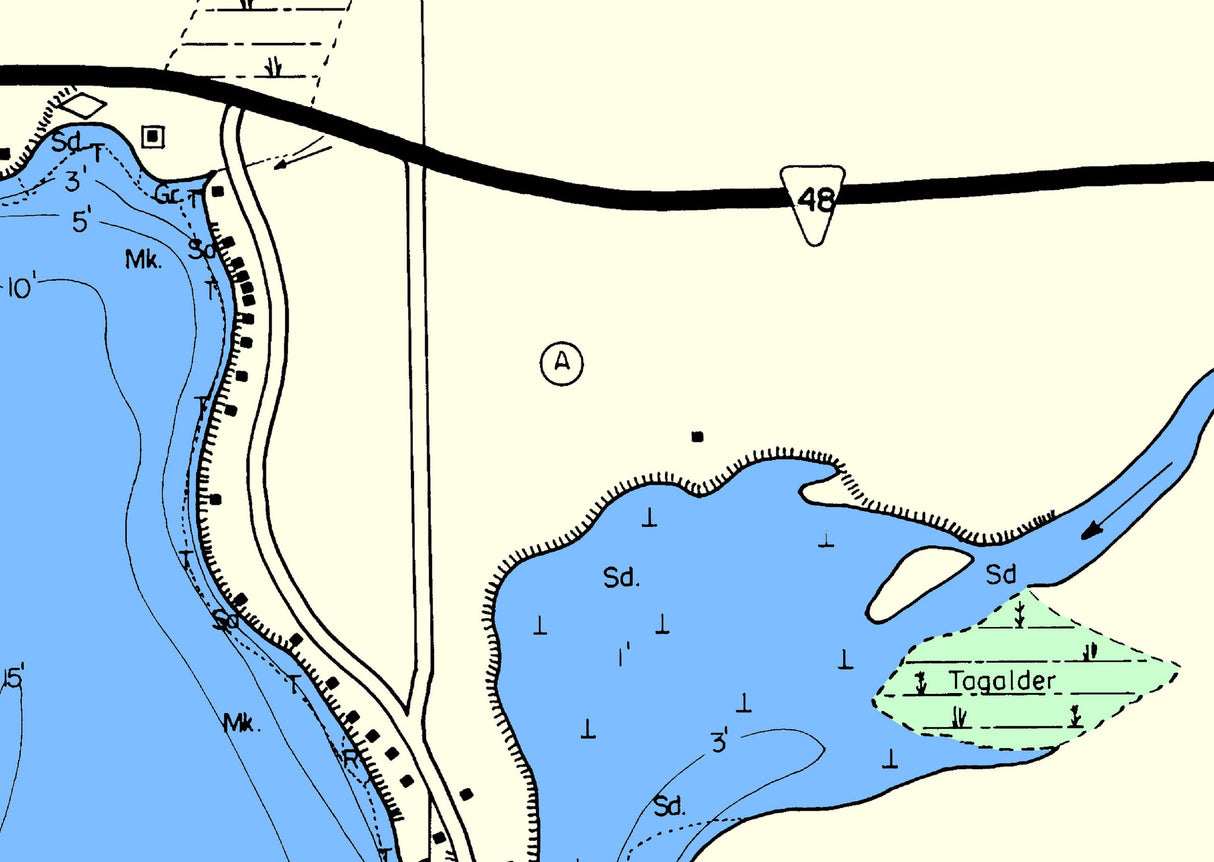 1970 Map of Rice Lake Barron County Wisconsin