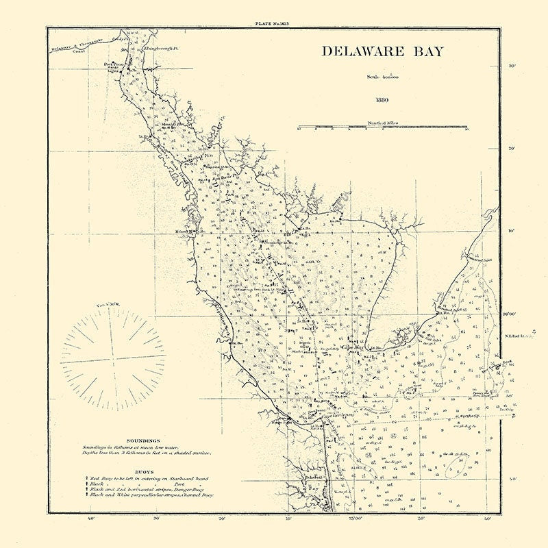 1880 Chart of Delaware Bay