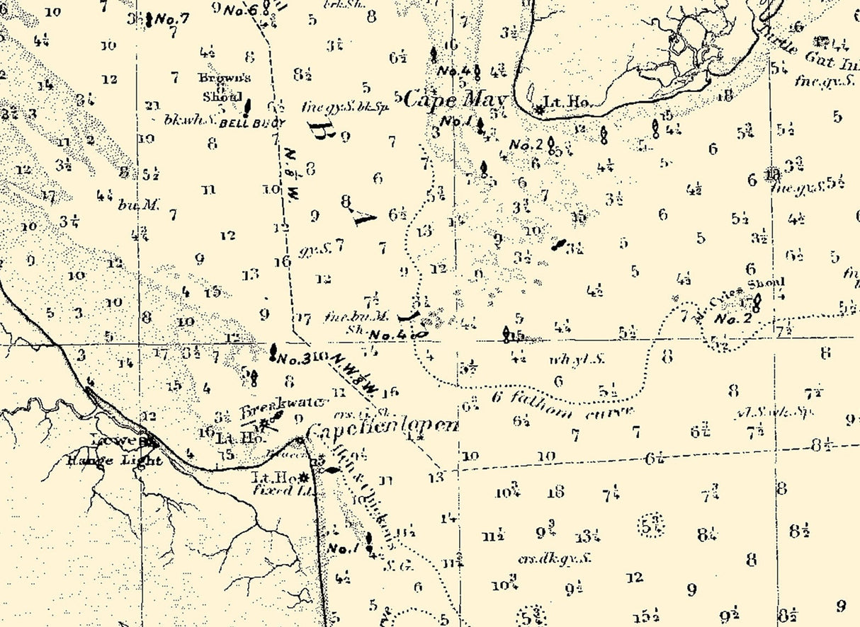 1880 Chart of Delaware Bay