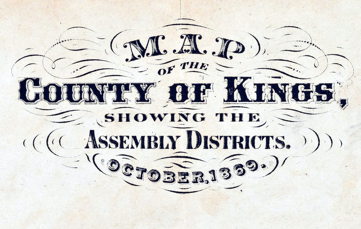 1869 Map of Kings County New York