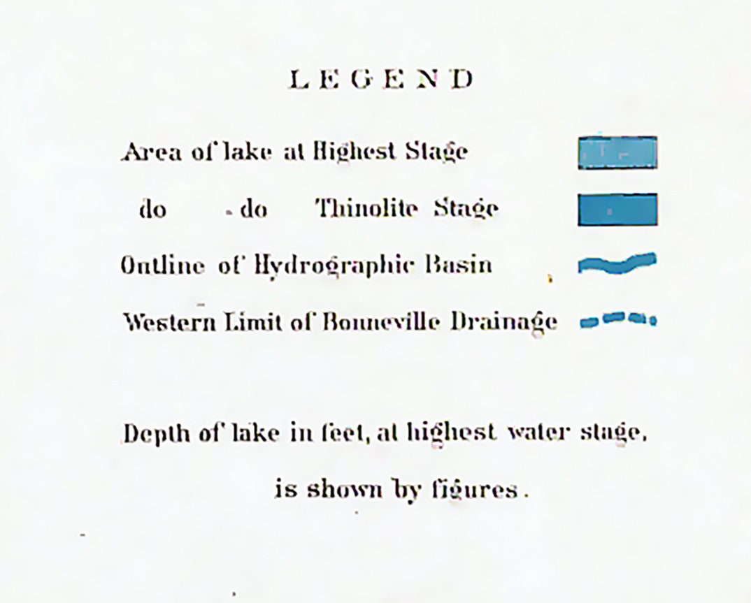 1881 Map of Lake Lahontan Nevada