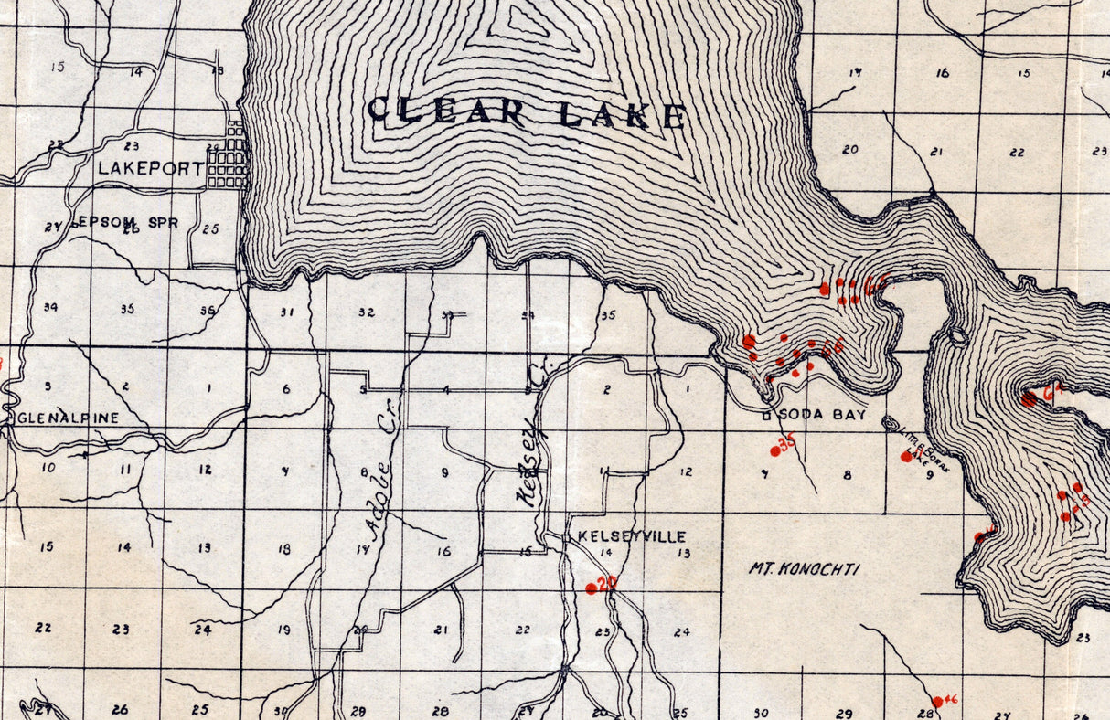 1901 Mineral Map of Lake County California