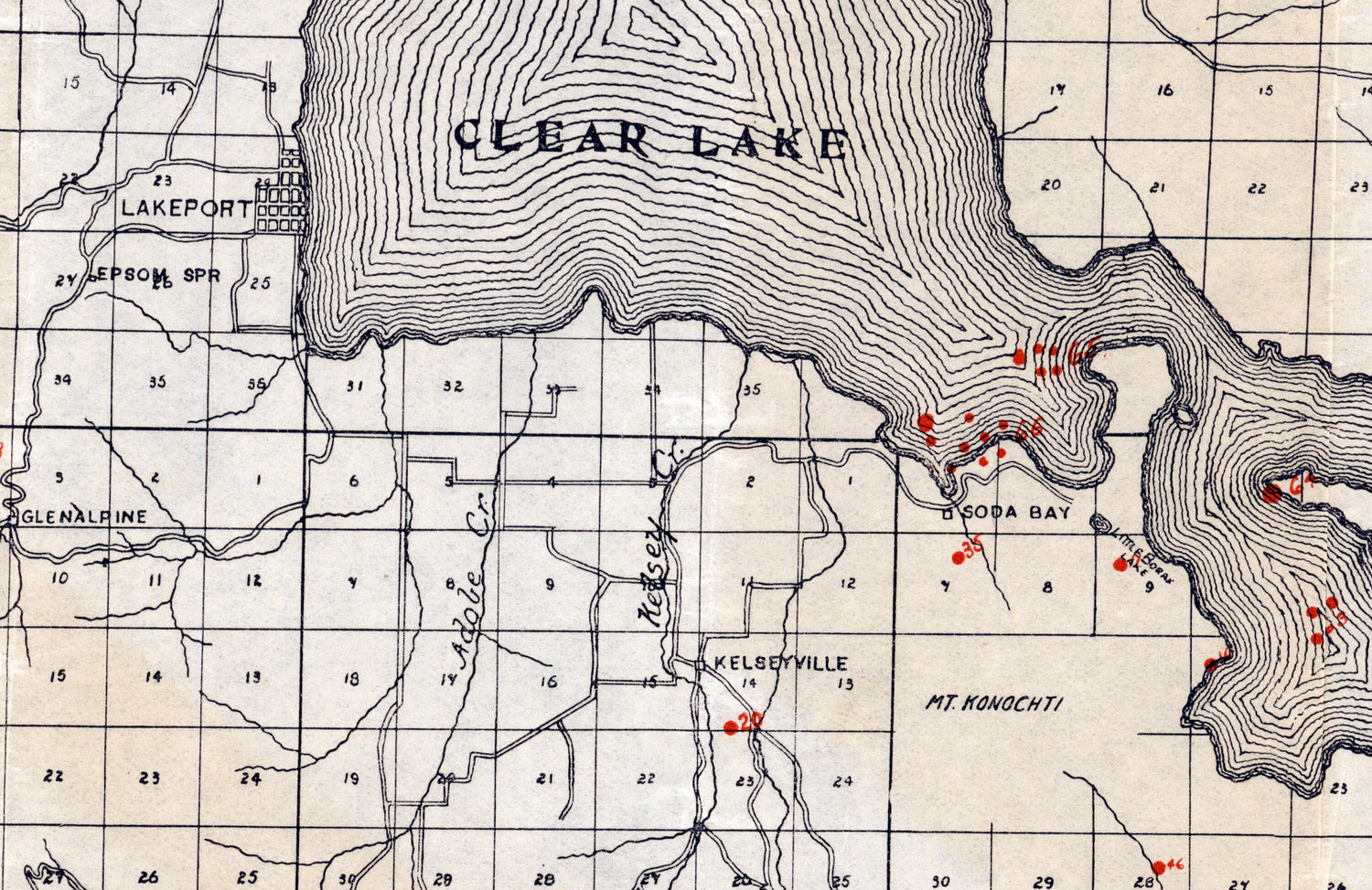 1901 Mineral Map of Lake County California