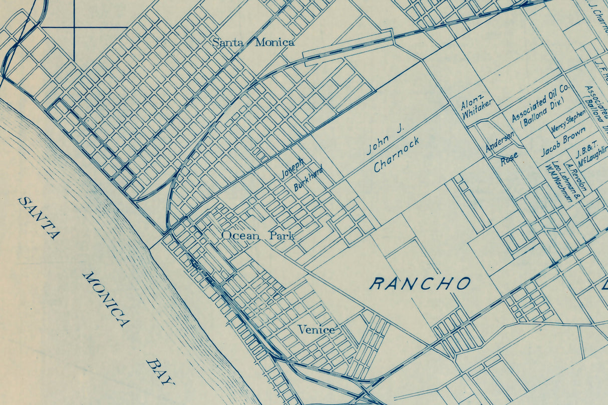 1919 Map of Salt Lake Oil Field Los Angeles County California
