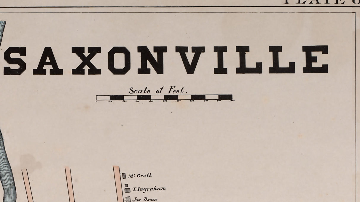 1895 Map of Saxonville Massachusetts