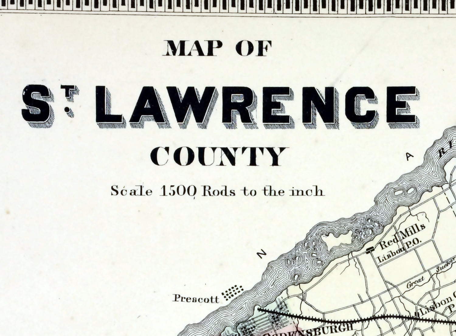 1865 Map of Saint Lawrence County New York