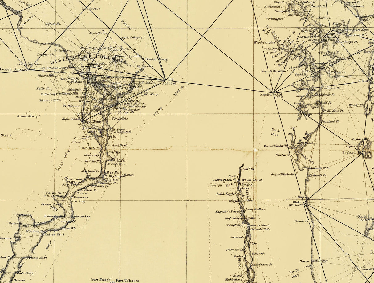 1869 Map of the Chesapeake Bay