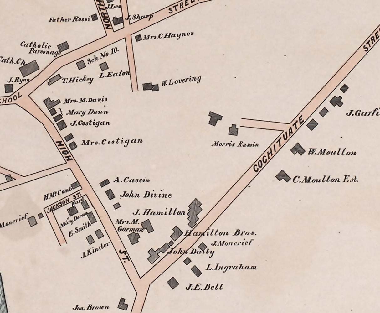 1895 Map of Saxonville Massachusetts
