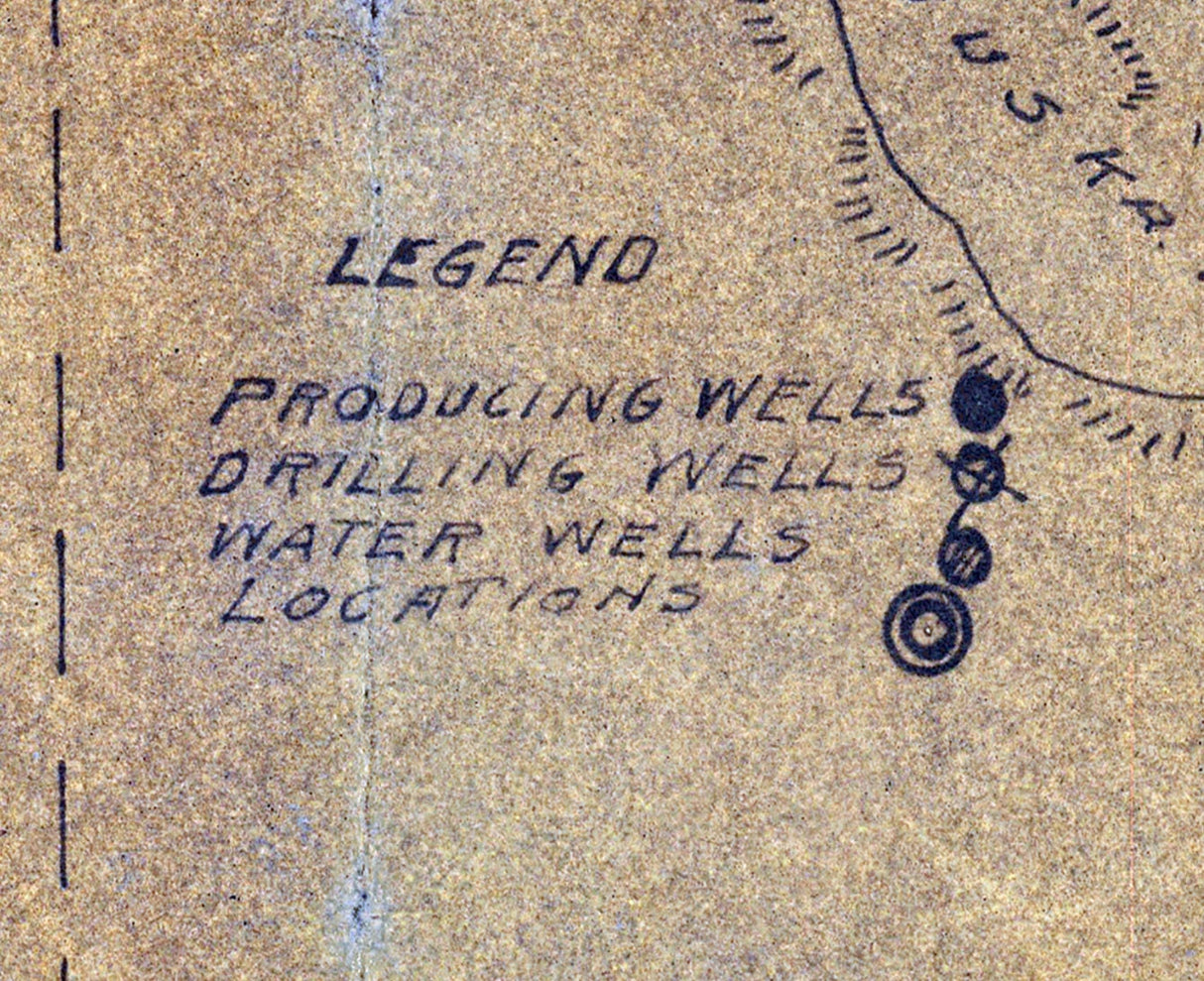 1915 Map of McKinley County New Mexico Oil Wells