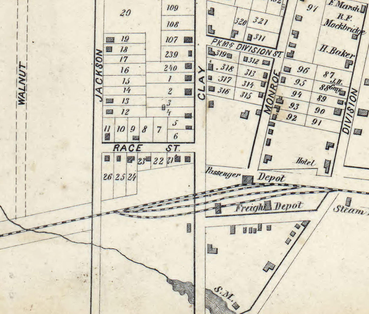 1858 Map of Coldwater Branch County Michigan