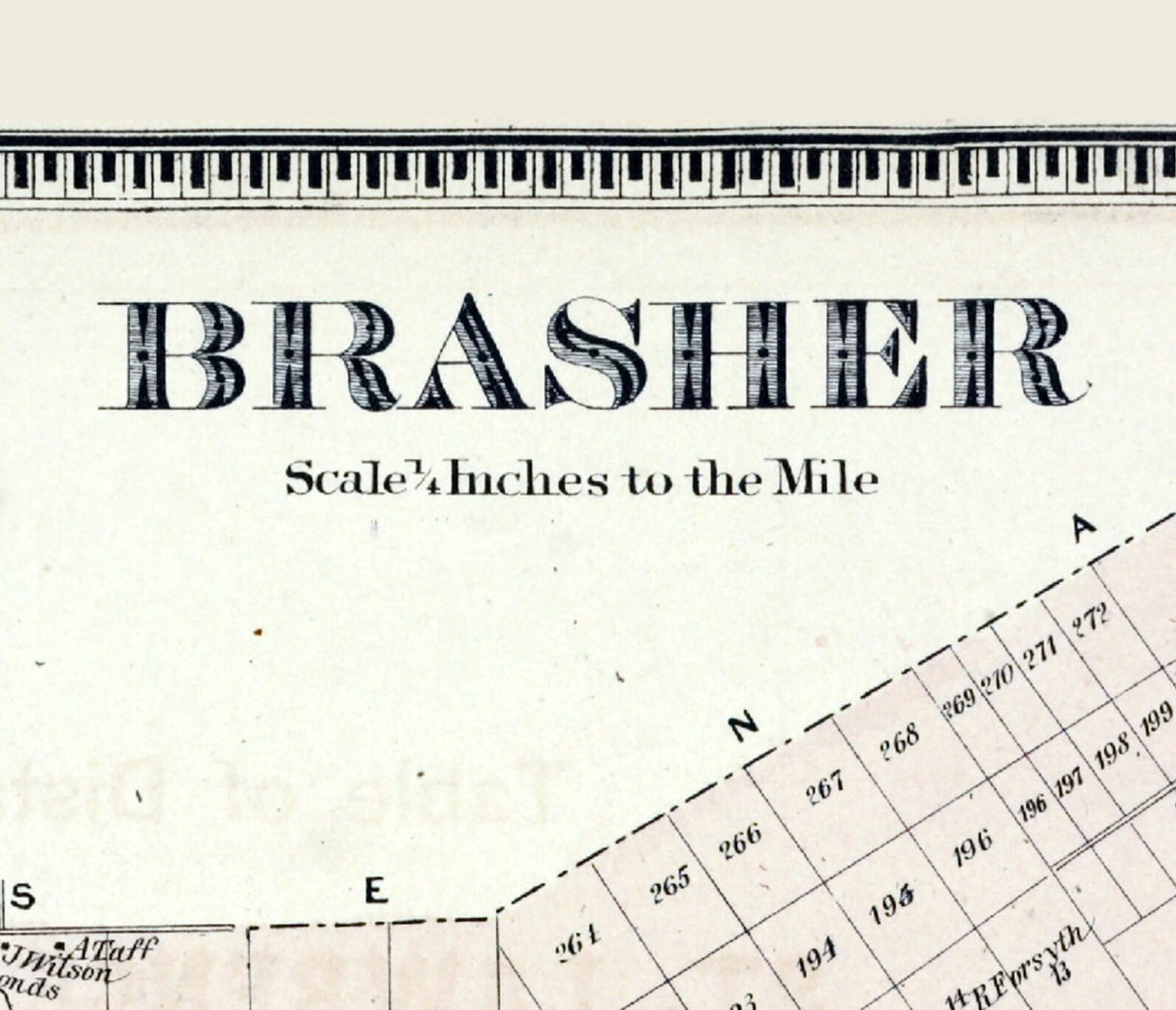 1865 Map of Brasher Township Saint Lawrence County New York