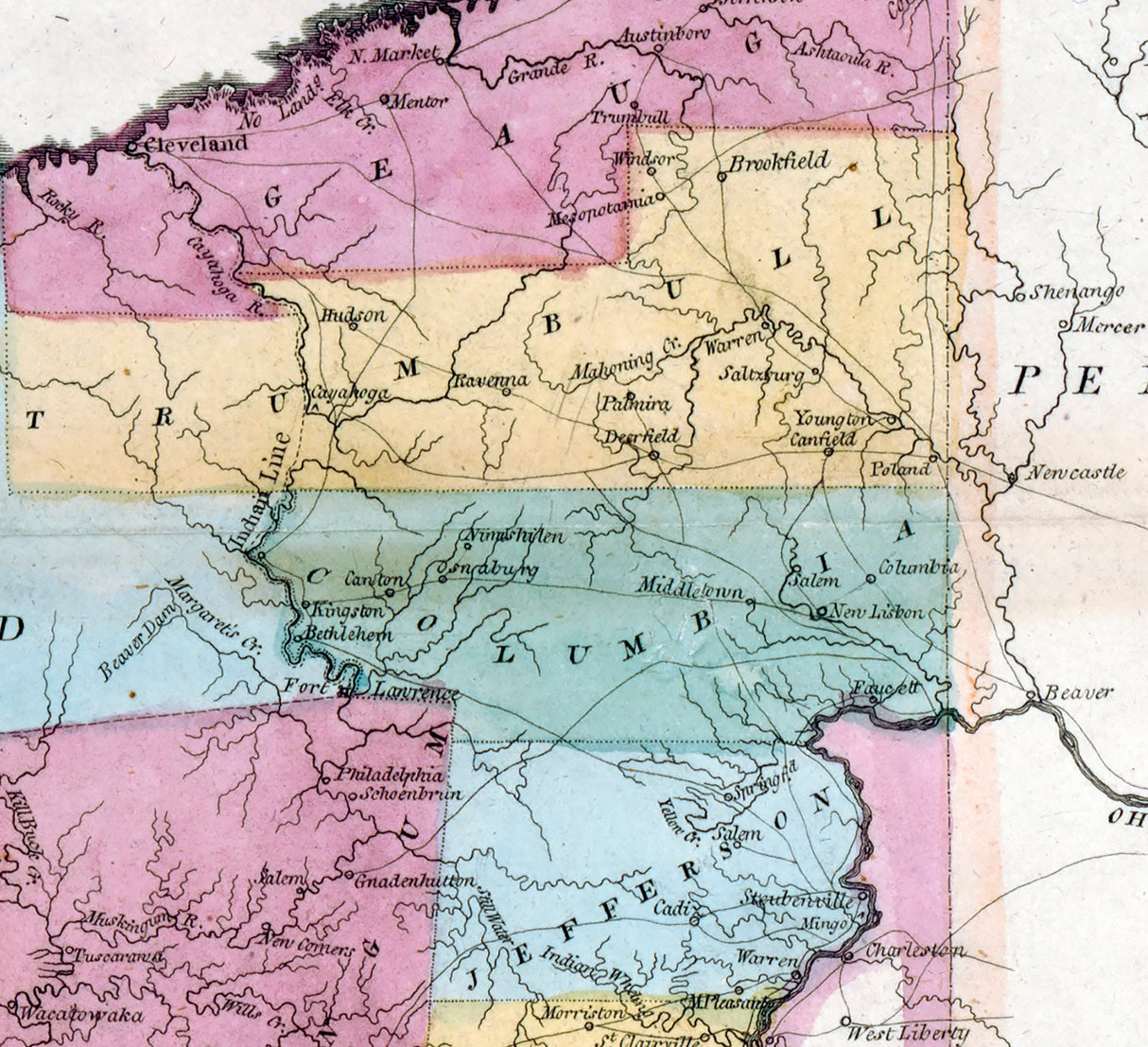 1814 Map of The State of Ohio