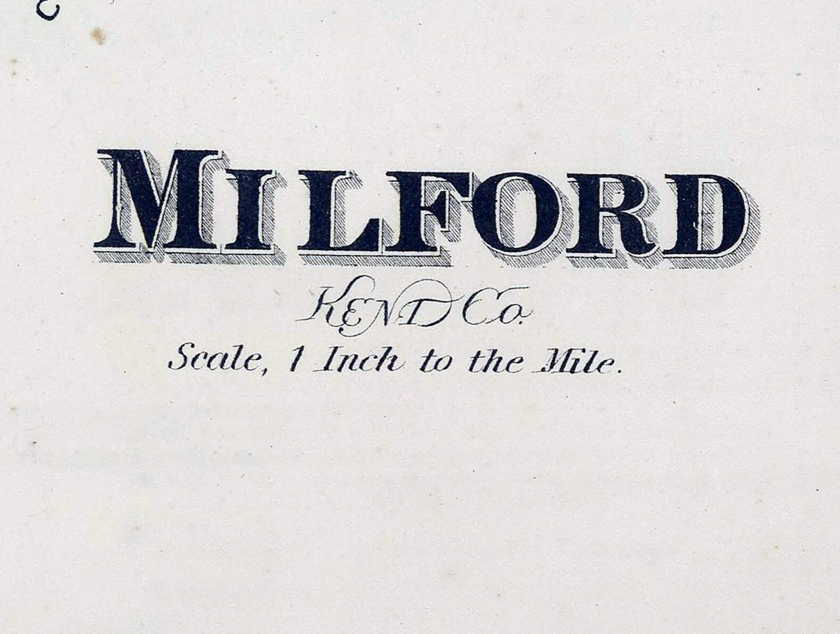 1868 Map of Milford Township Kent County Delaware