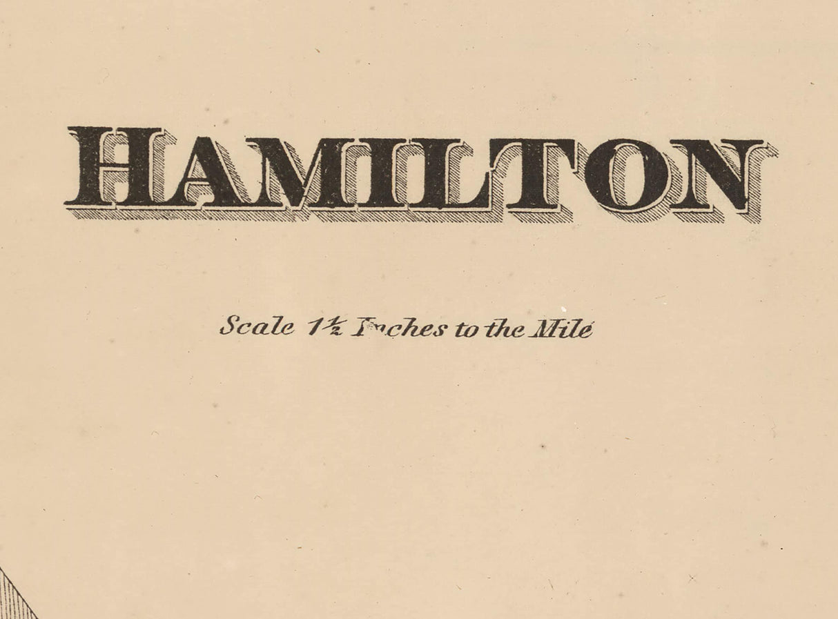1868 Map of Hamilton Township Franklin County Pennsylvania