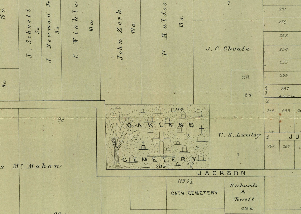 1892 Town Map of Woodstock McHenry County Illinois