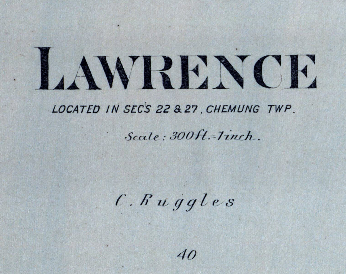 1892 Town Map of Lawrence McHenry County Illinois
