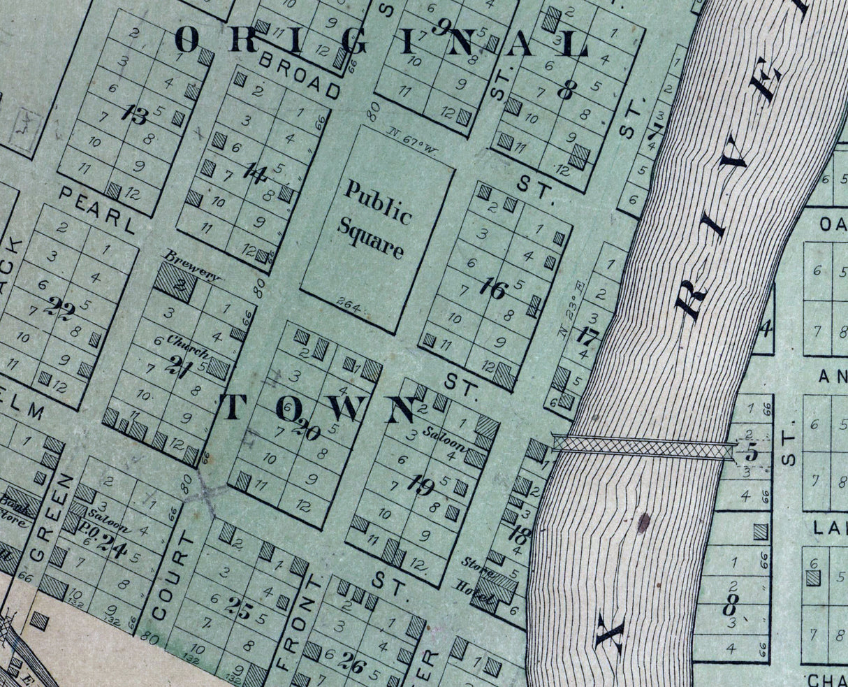 1892 Town Map of McHenry McHenry County Illinois