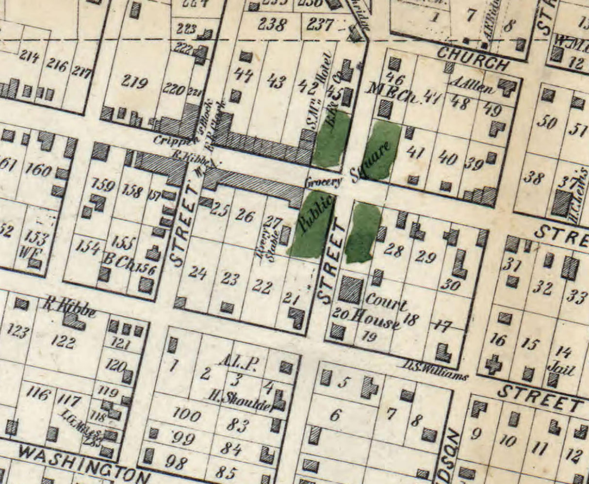 1858 Map of Coldwater Branch County Michigan