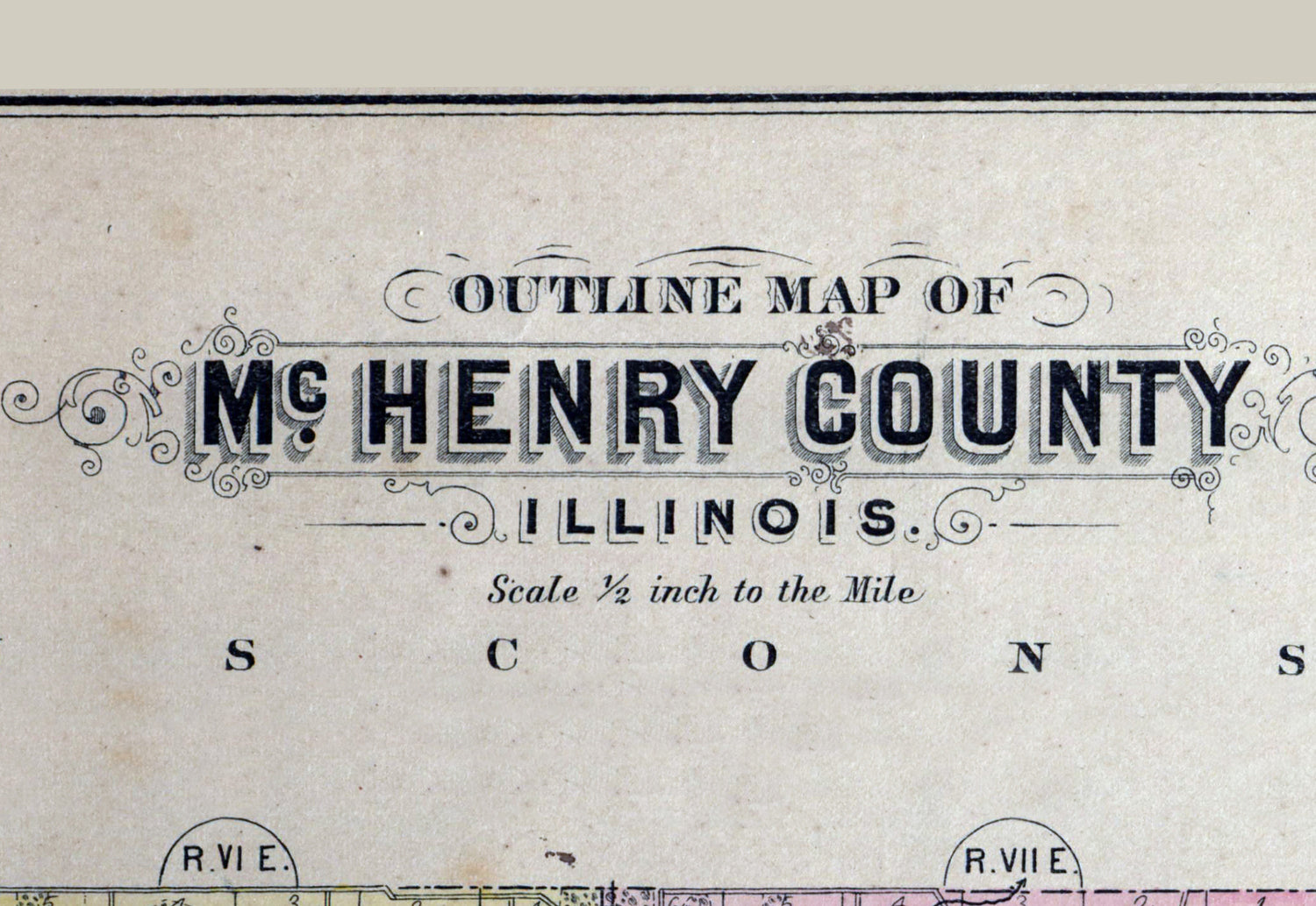 1892 Map of McHenry County Illinois