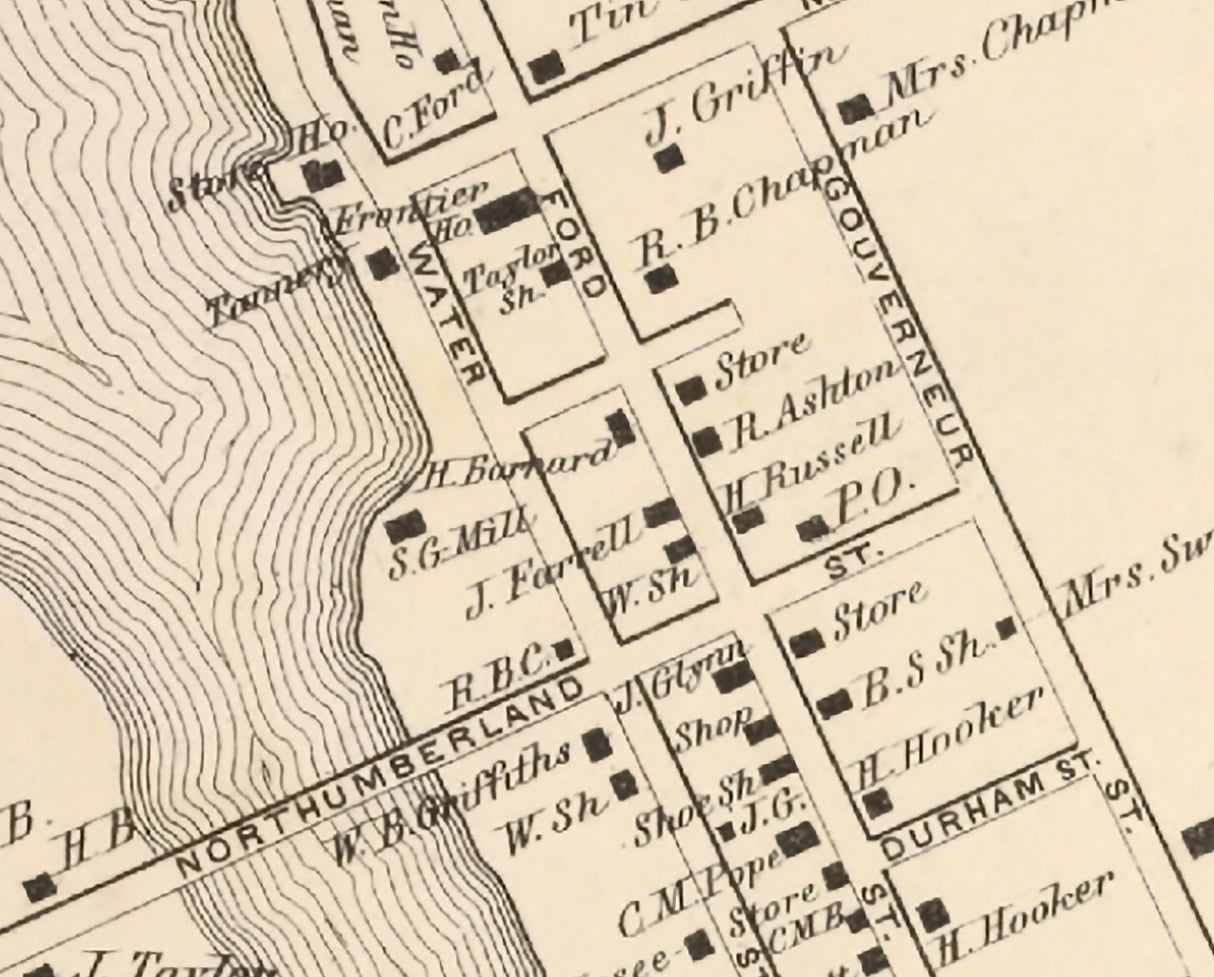 1865 Town Map of Morristown Saint Lawrence County New York