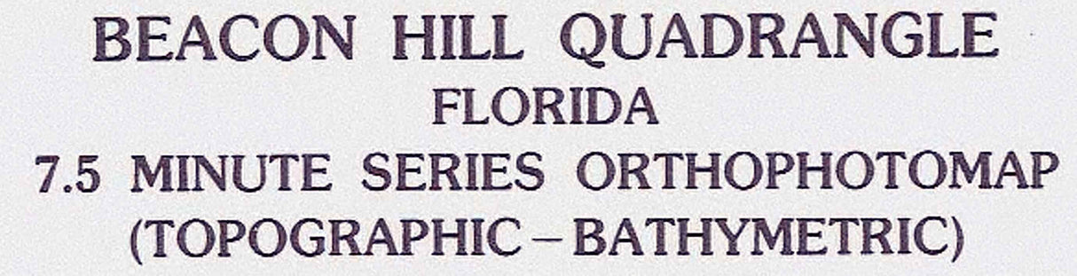 1982 Nautical Map of Beacon Hill Florida Mexico Beach