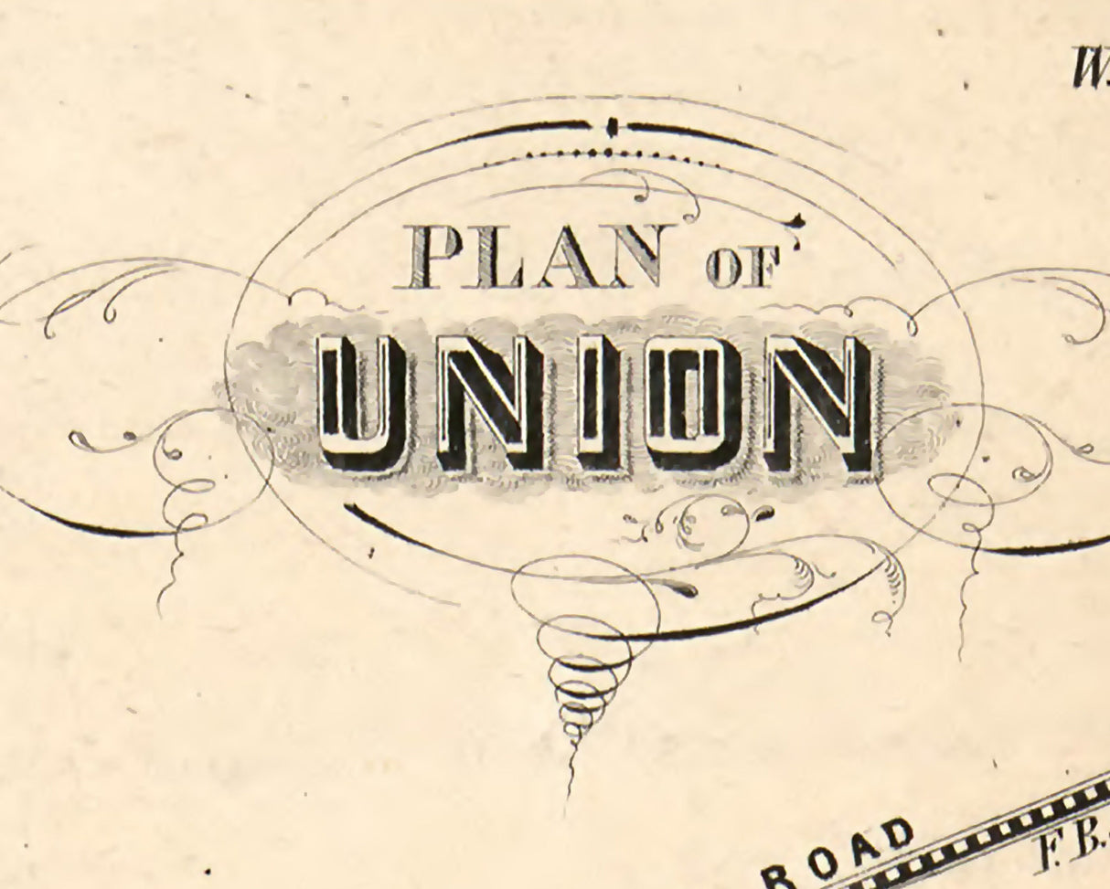 1855 Town Map of Union Broome County New York