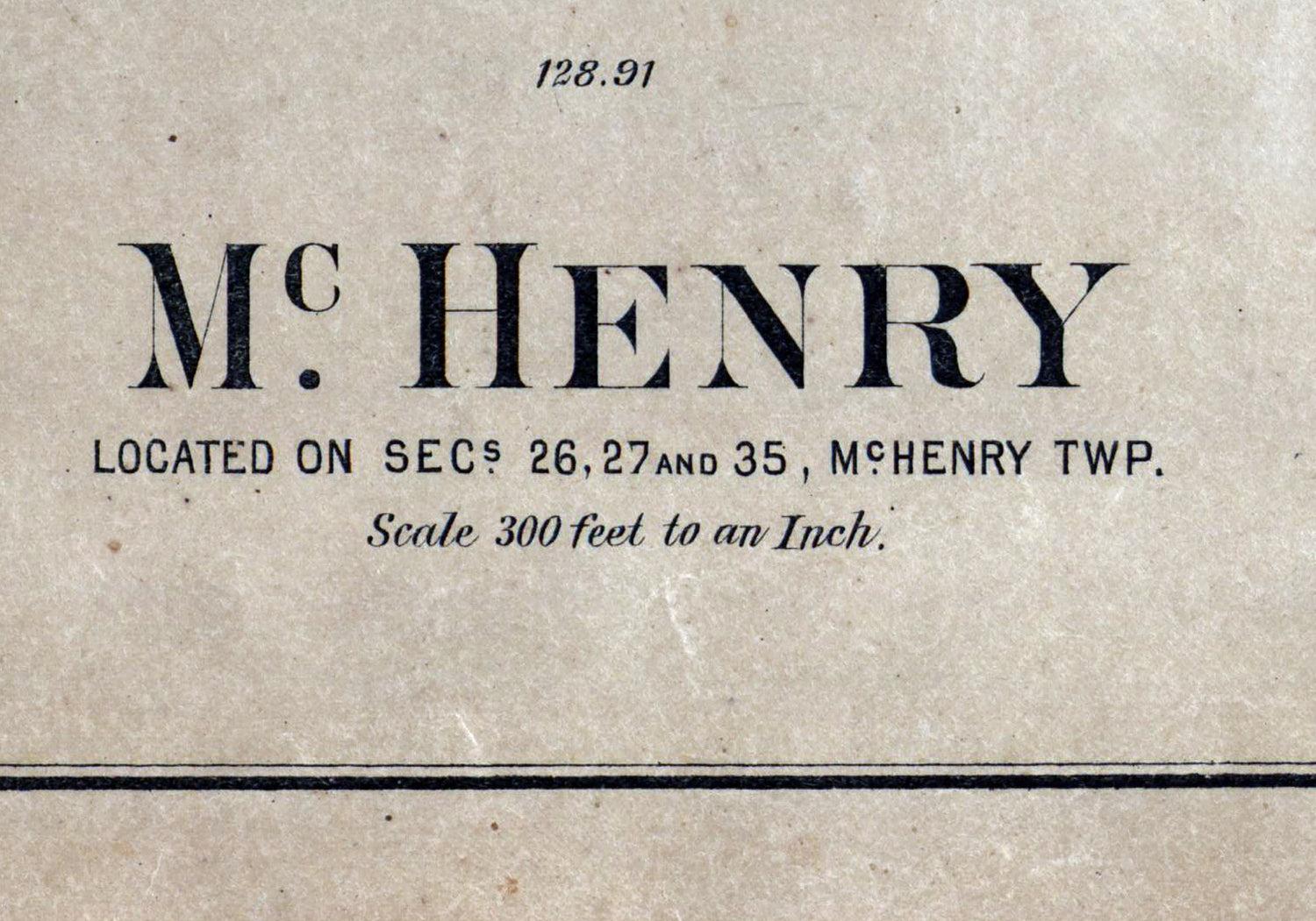 1892 Town Map of McHenry McHenry County Illinois