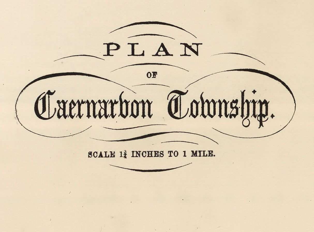 1864 Map of Caernarvon Township Lancaster County Pennsylvania