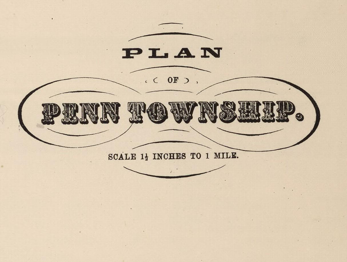 1864 Map of Penn Township Lancaster County Pennsylvania