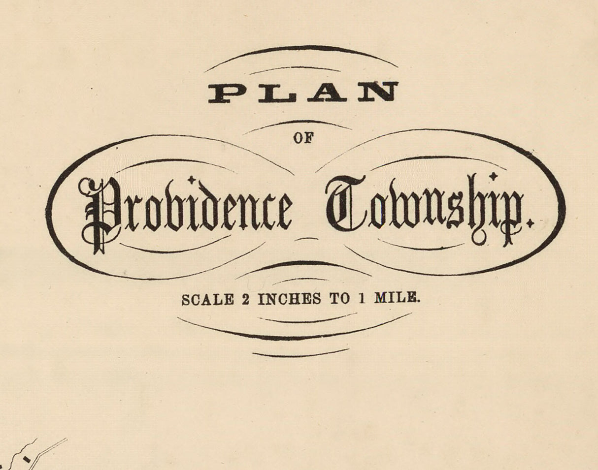 1864 Map of Providence Township Lancaster County Pennsylvania
