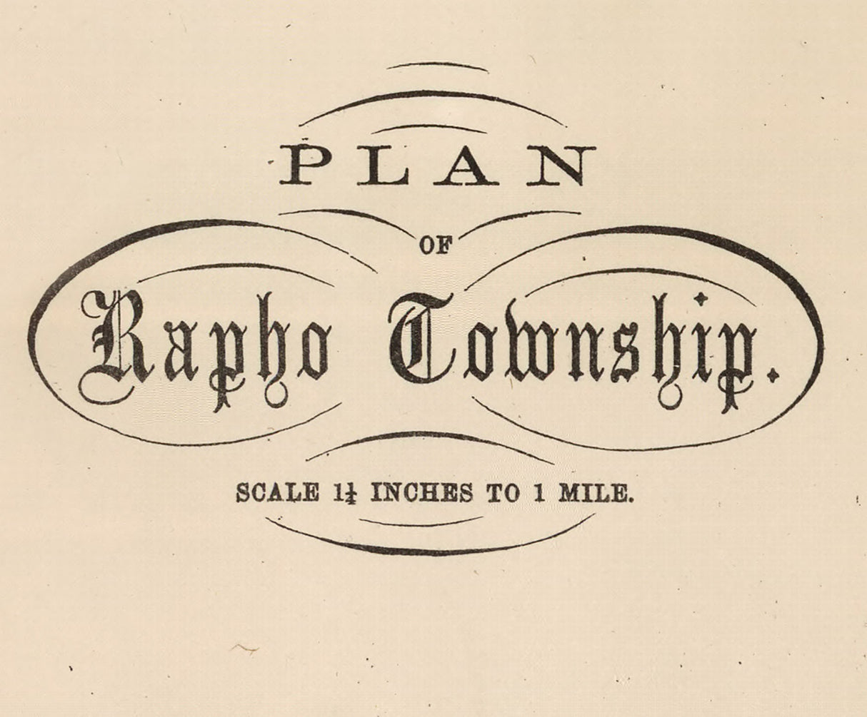 1864 Map of Rapho Township Lancaster County Pennsylvania