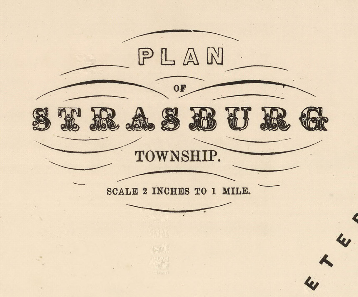 1864 Map of Strasburg Township Lancaster County Pennsylvania