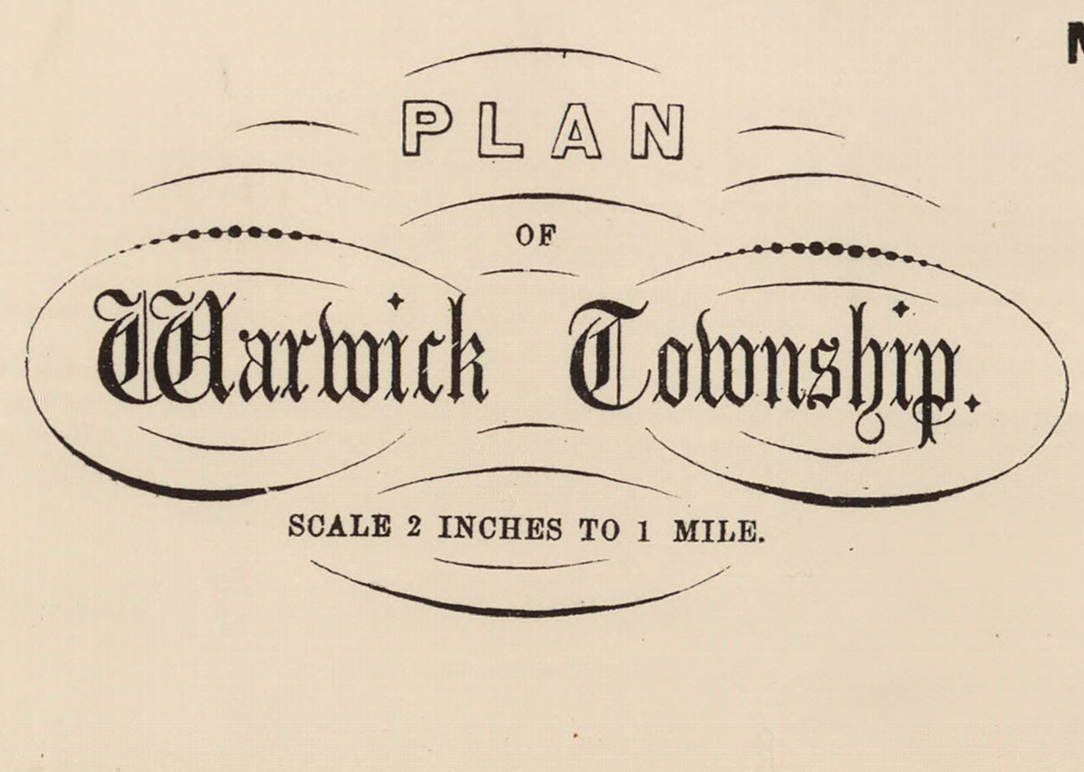 1864 Map of Warwick Township Lancaster County Pennsylvania