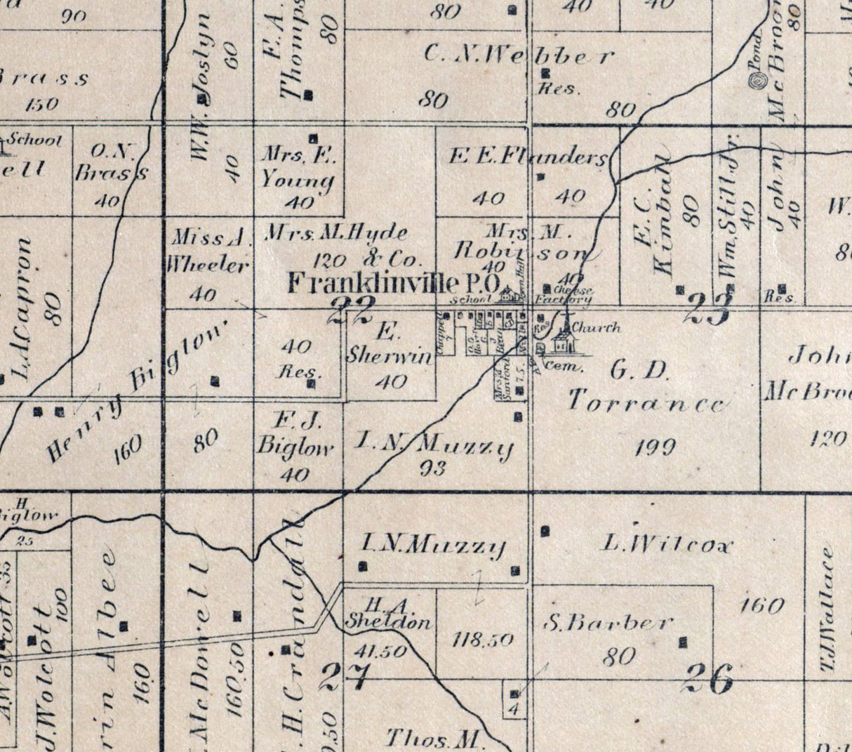 1892 Map of Seneca Township McHenry County Illinois