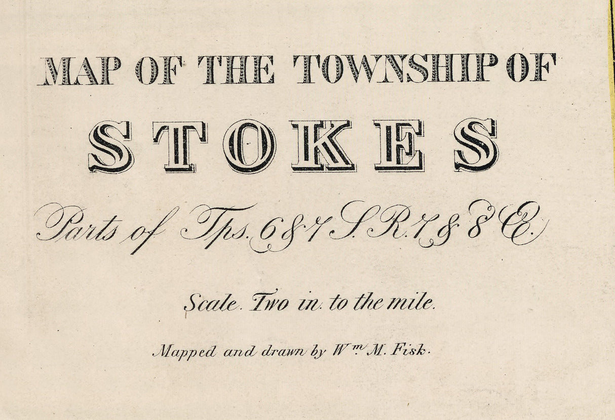 1875 Map of Stokes Township Logan County Ohio