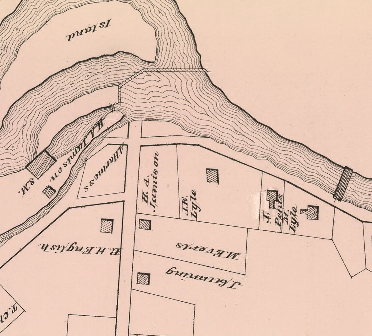 1878 Town Map of Kinzua Warren County Pennsylvania