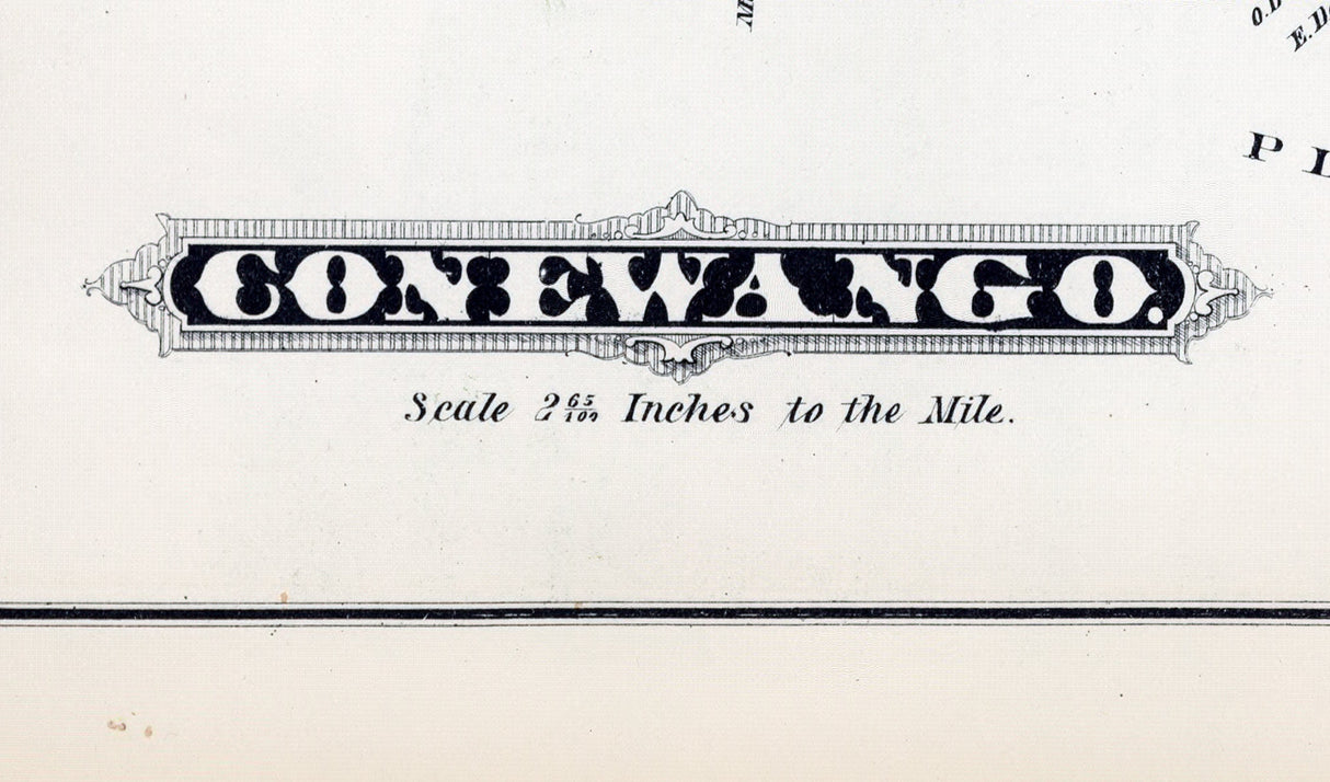 1878 Map of Conewango Township Warren County Pennsylvania