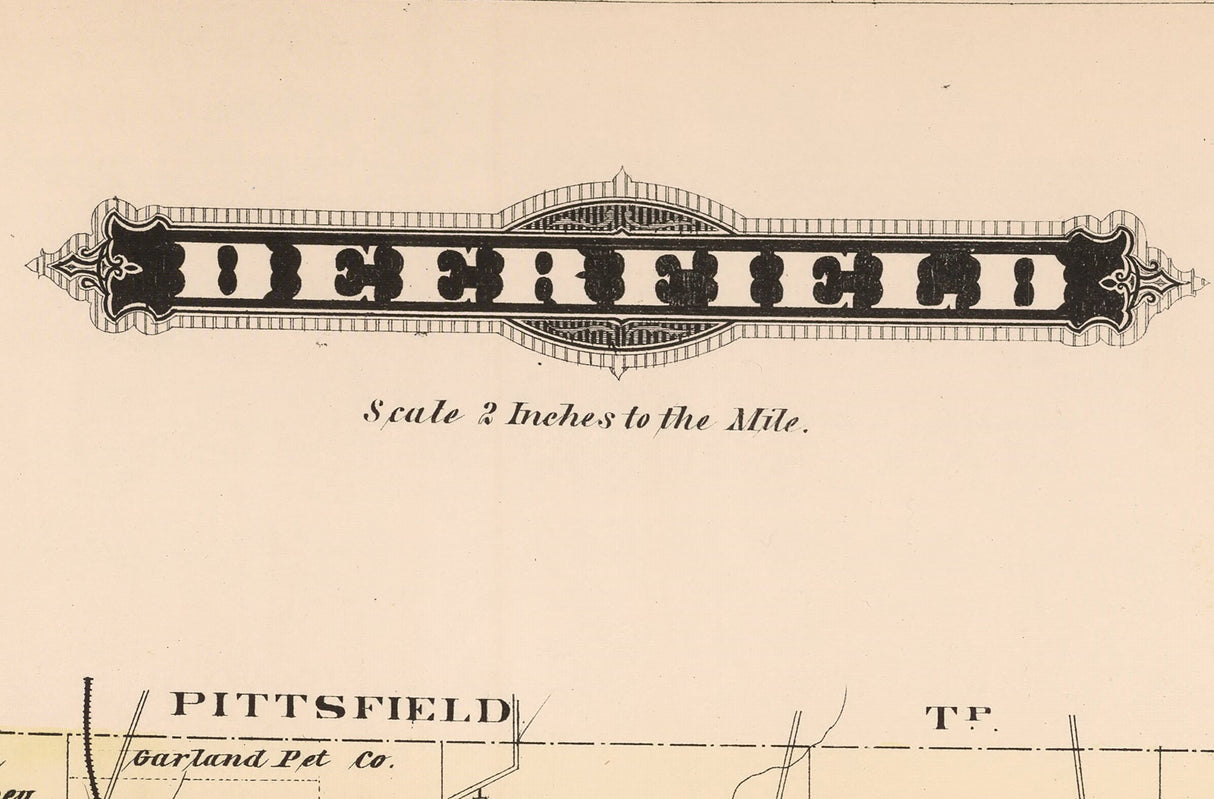 1878 Map of Deerfield Township Warren County Pennsylvania