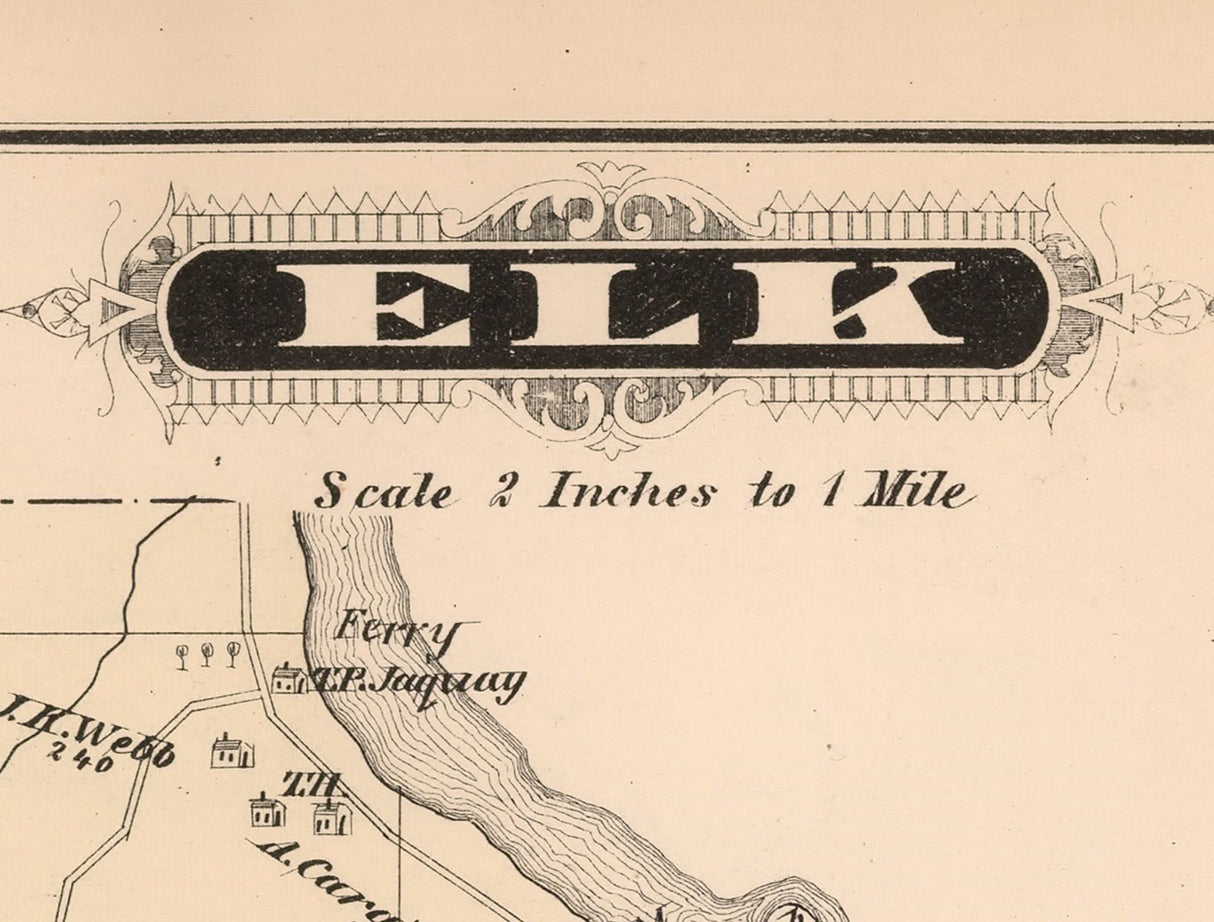 1878 Map of Elk Township Warren County Pennsylvania