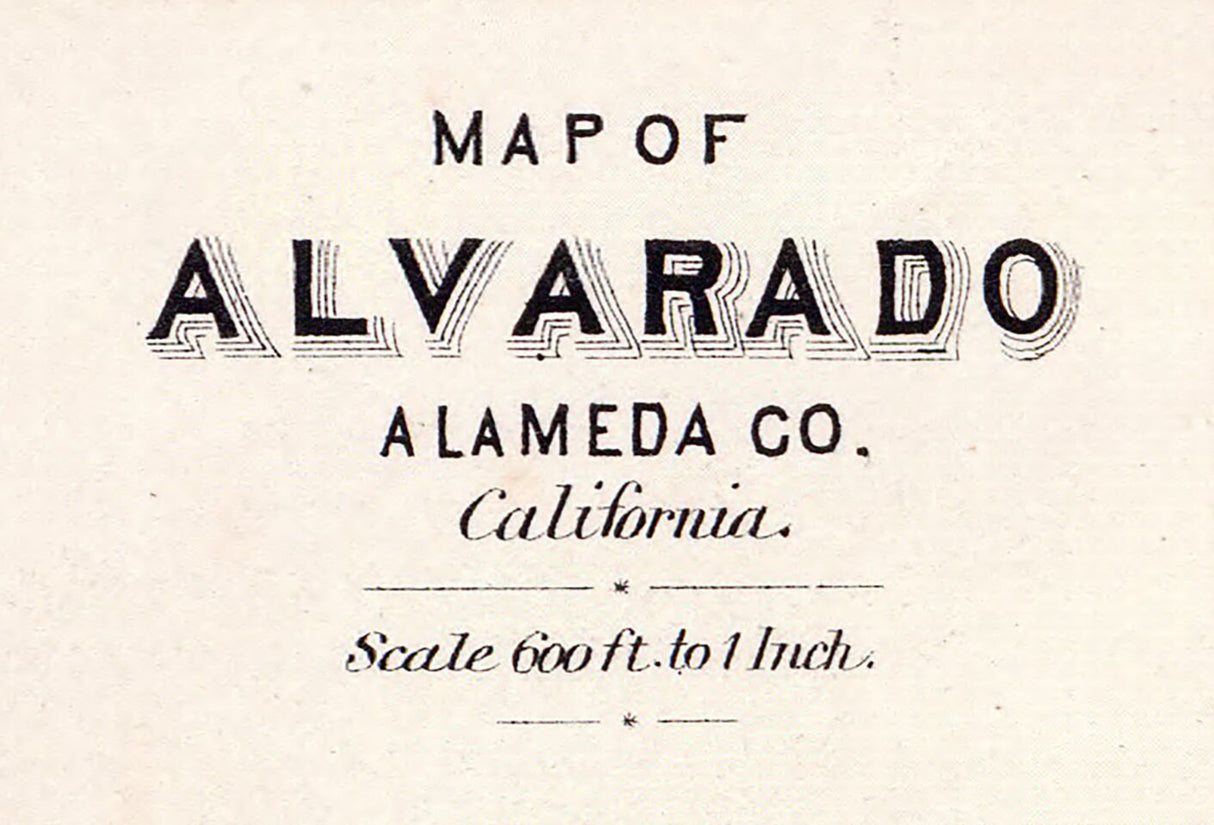 1878 Map of Alvarado Alameda County California
