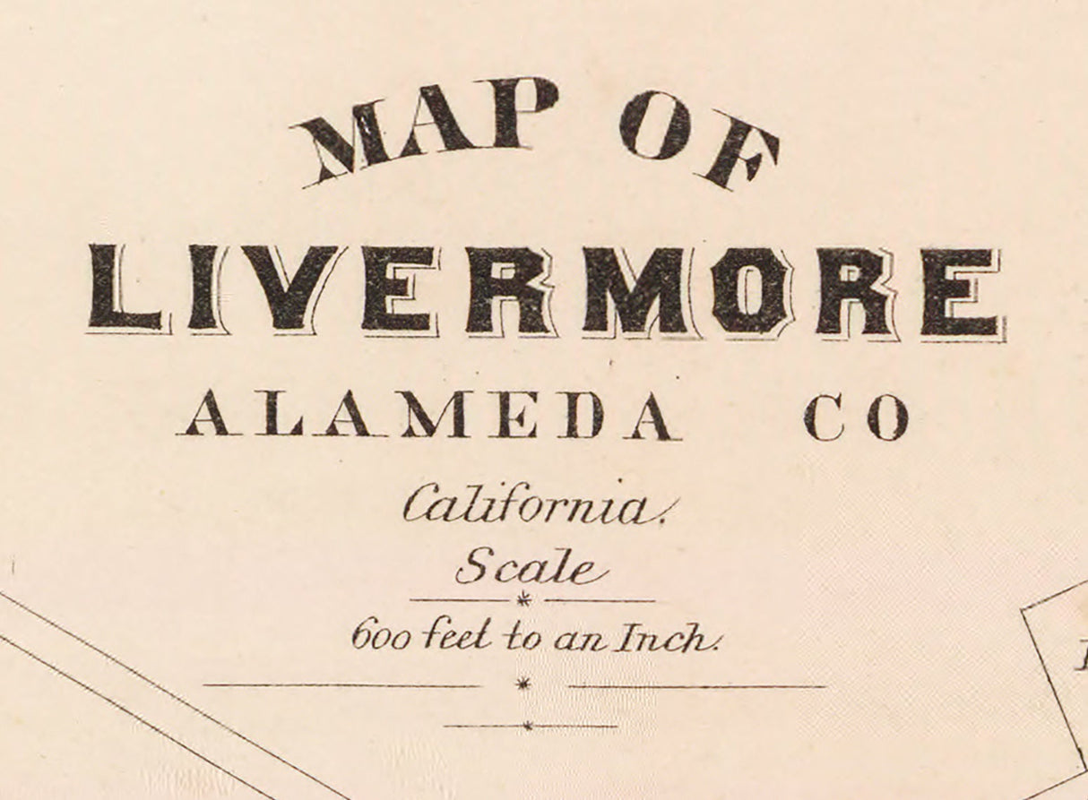 1878 Map of Livermore Alameda County California