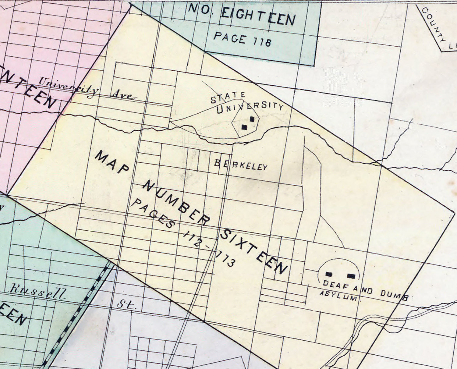 1878 Map of Oakland Alameda County California