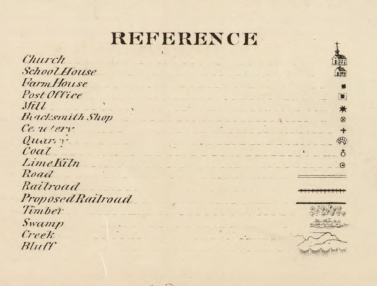 1875 Map of Iowa County Iowa
