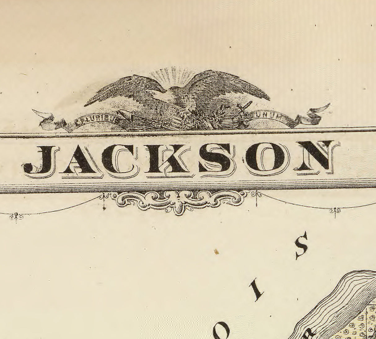1875 Map of Jackson County Iowa