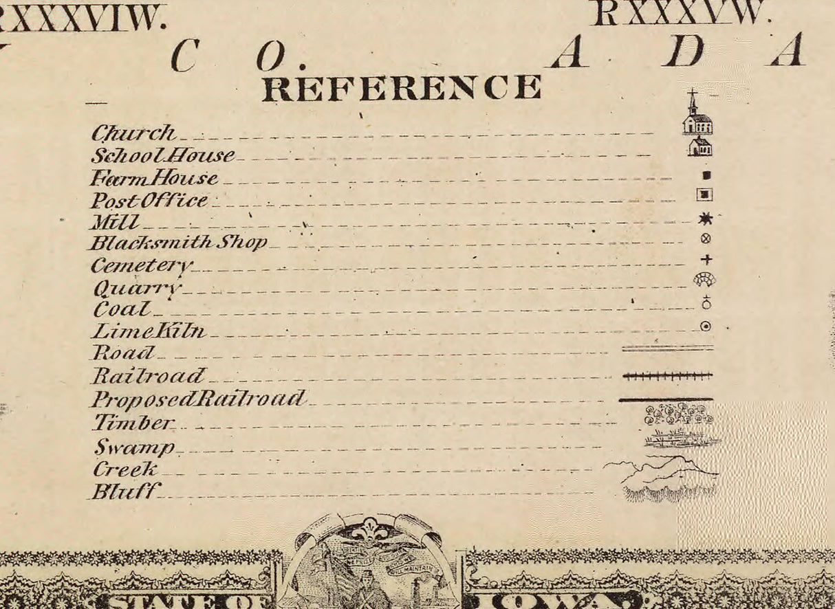 1875 Map of Cass County Iowa