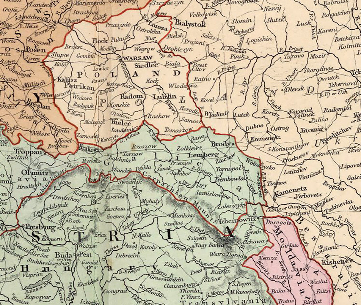 1887 Map of Europe