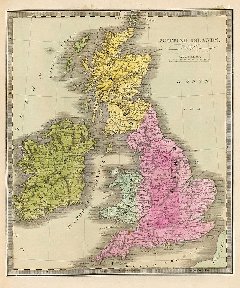 1849 Map of The British Islands