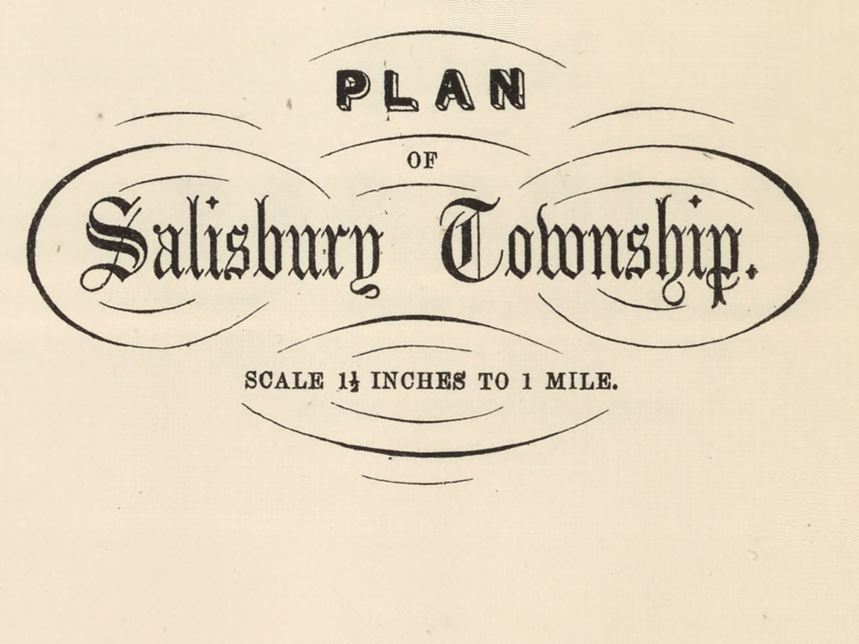 1864 Map of Salisbury Township Lancaster County Pennsylvania